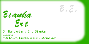 bianka ert business card